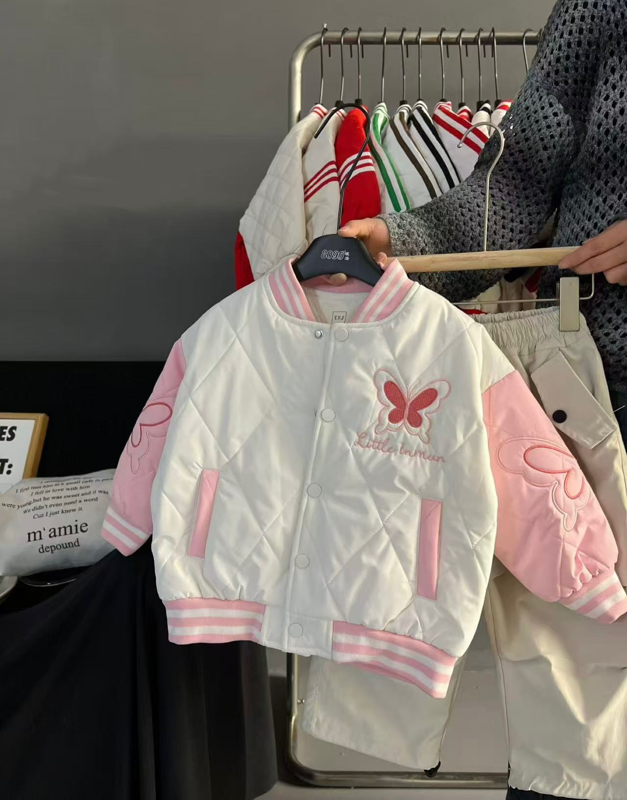 女童宝宝洋气加棉棒球加厚上衣洋气