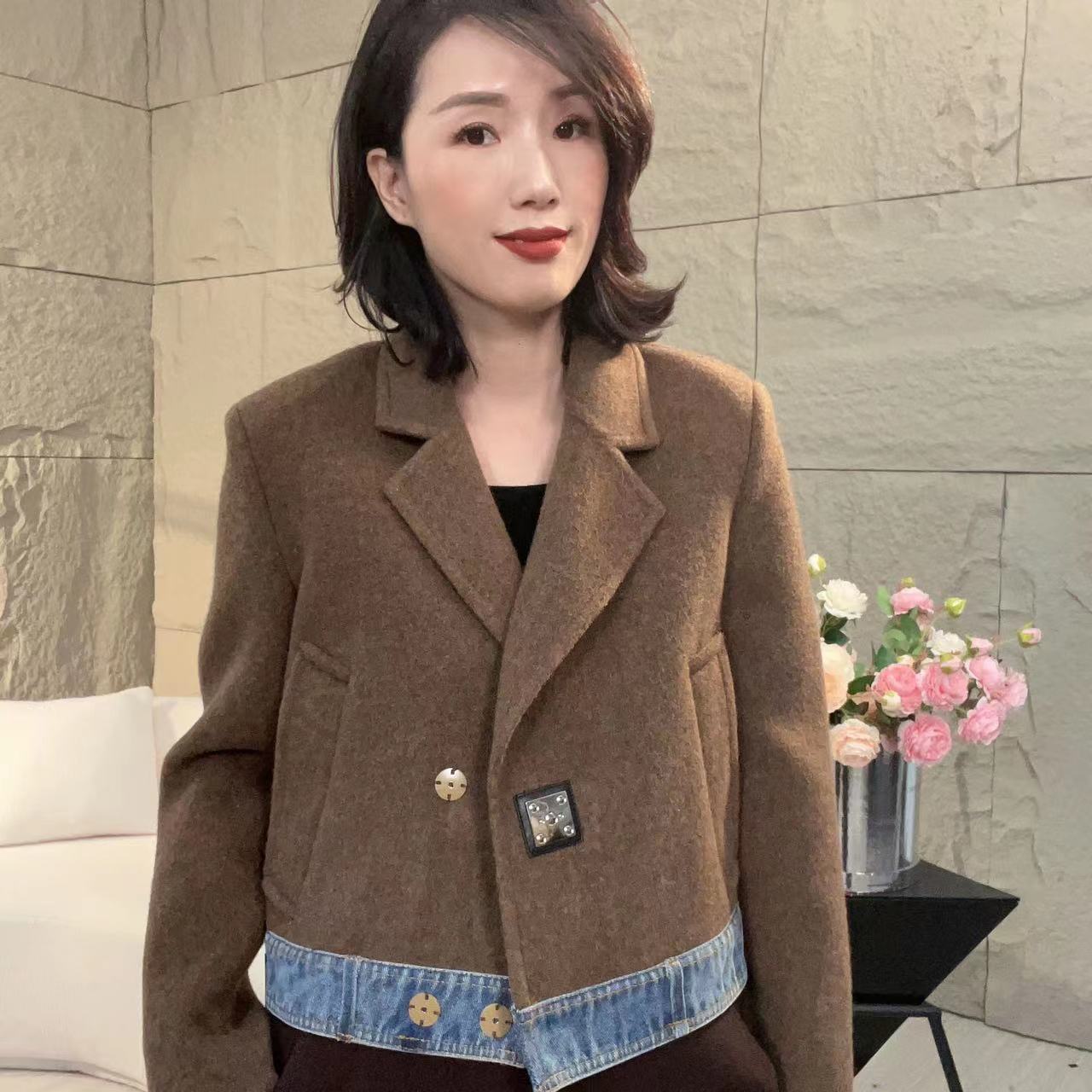  【赛姐高奢】骆驼绒大衣气质时尚休闲百搭宽松秋冬322