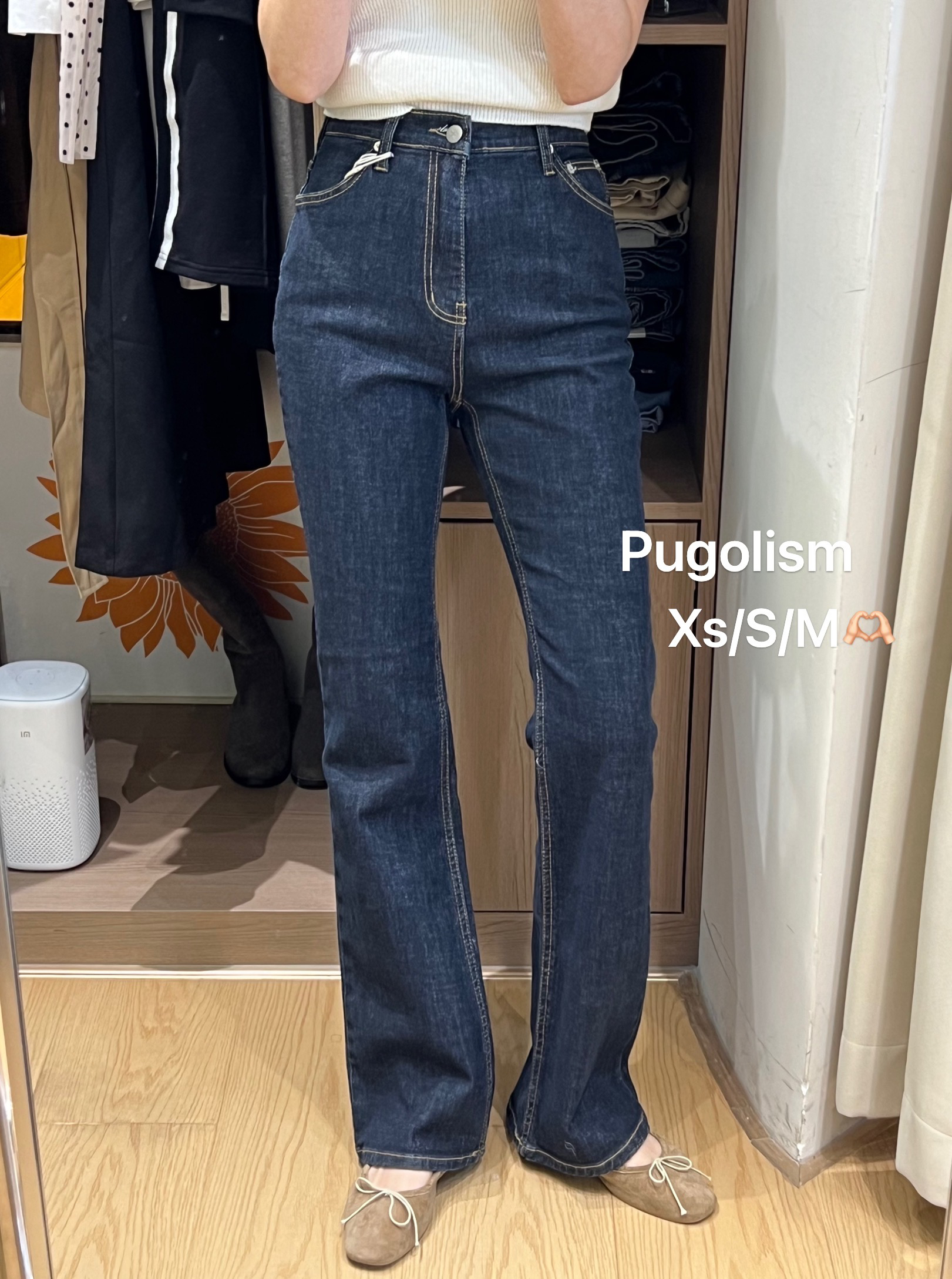 韩国东大门微喇叭牛仔裤