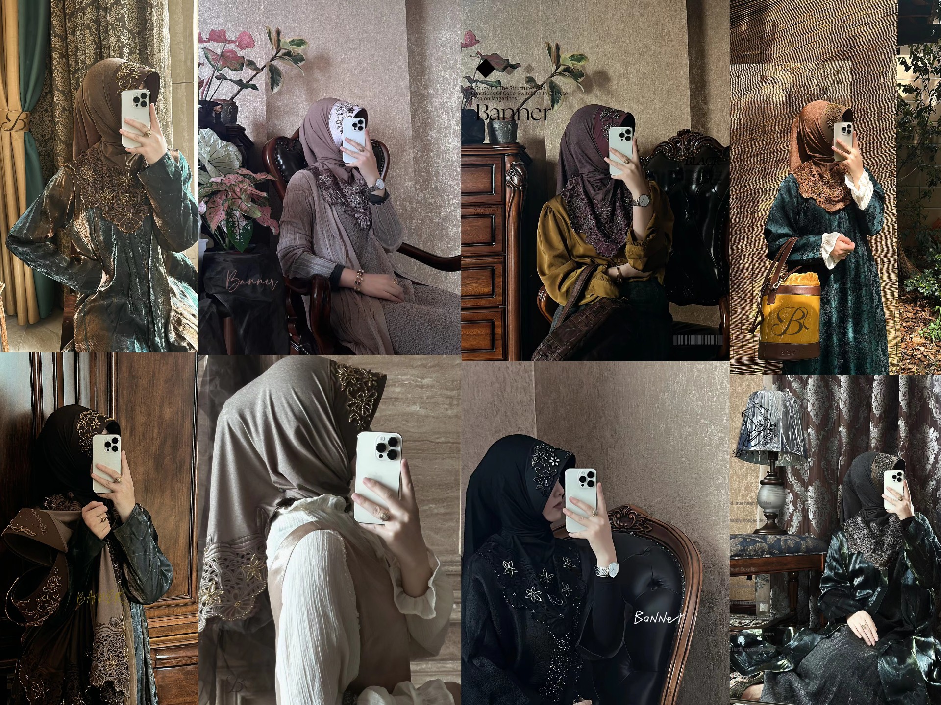 班纳夏季头巾镂空花不退换春夏百搭黑色时尚