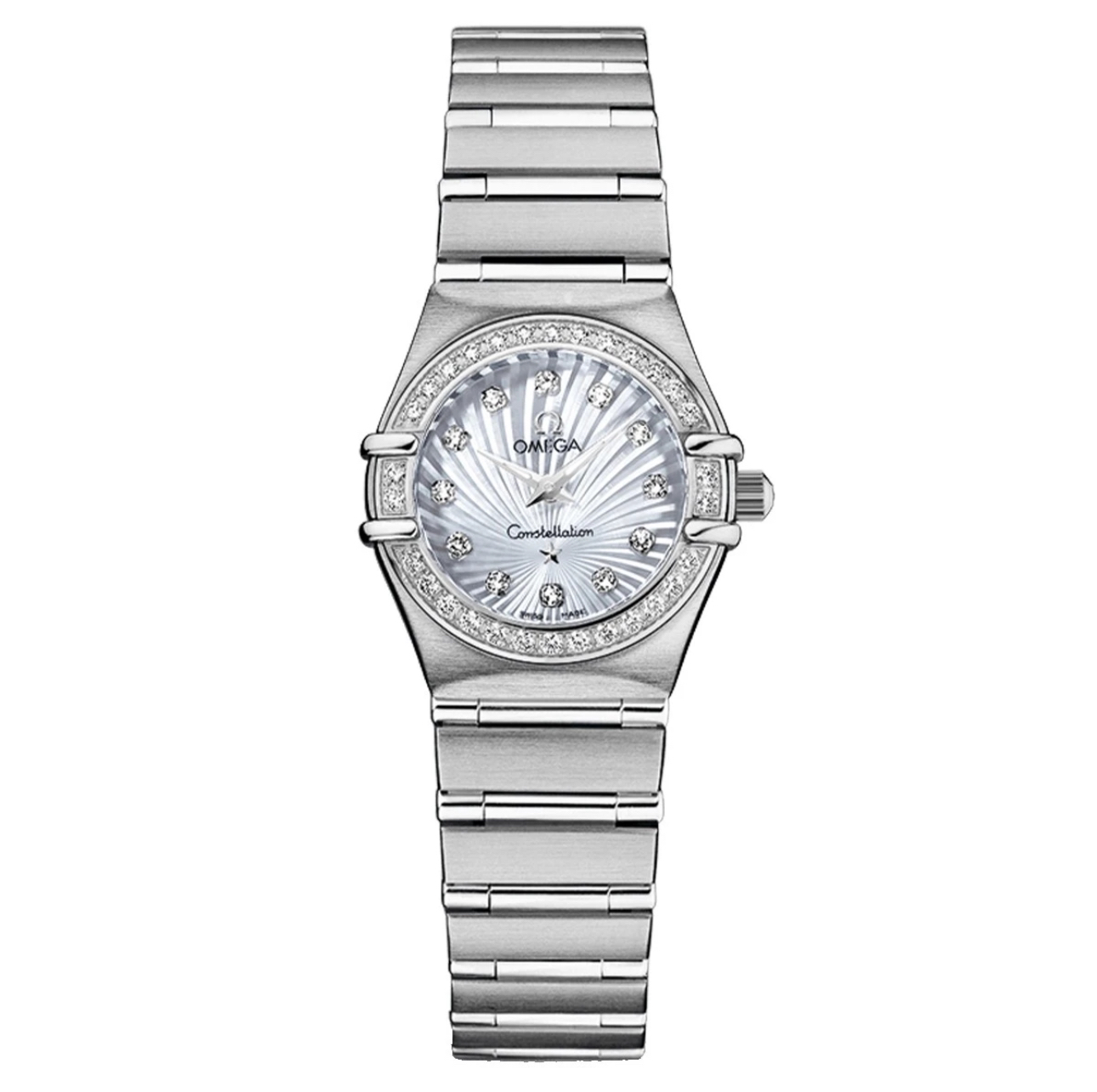 95新 Omega/欧米茄 星座系列/原镶钻/22.5mm/石英机芯/女表