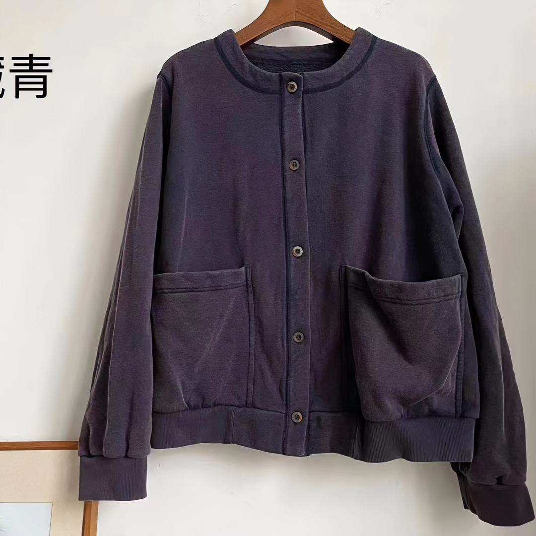 玉莉分享荼家原创款，立领开衫卫衣，休闲，显瘦，减龄，百搭，短外套