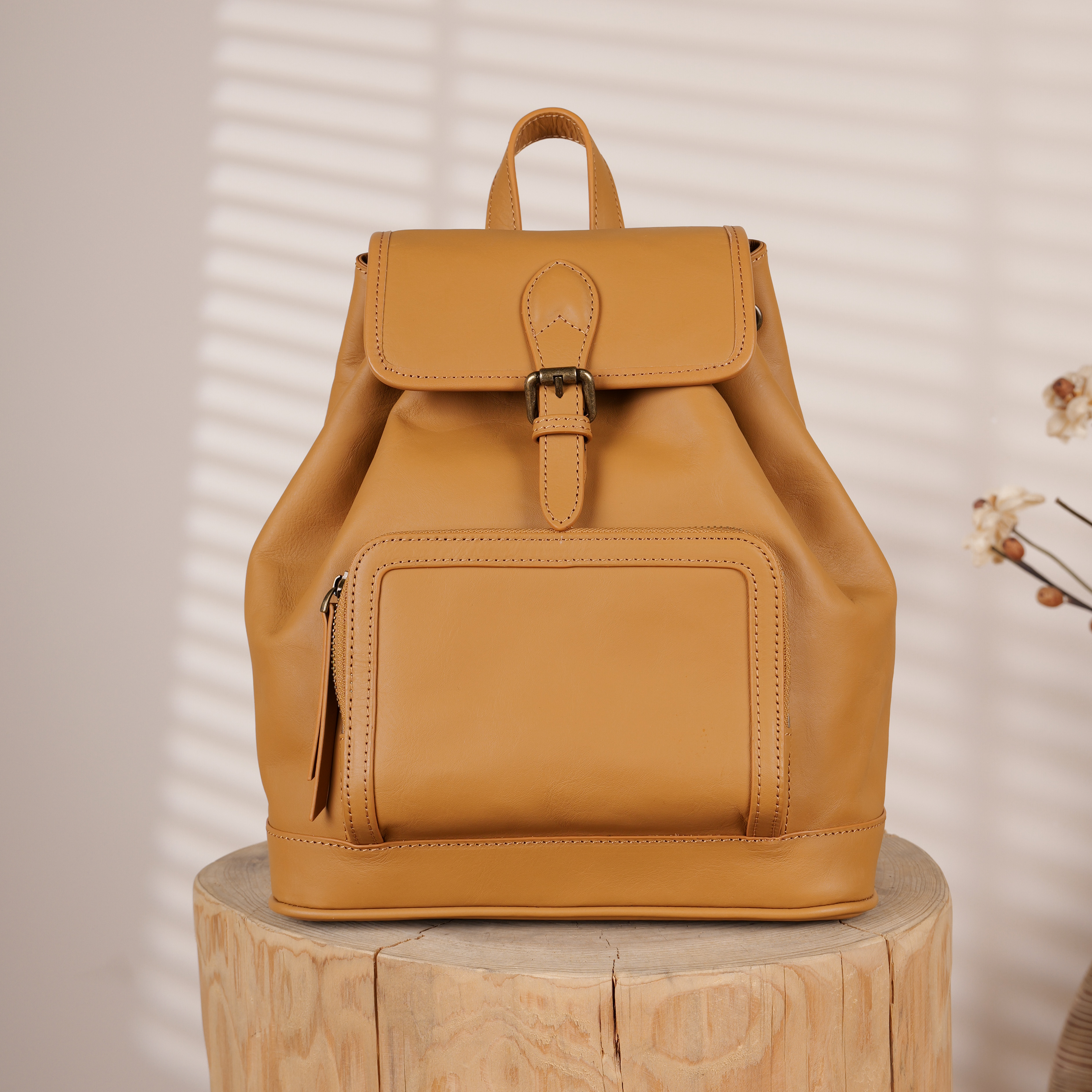 【闺宿】植鞣头层牛皮女士包包真皮女包双肩包时尚百搭女款背包2151