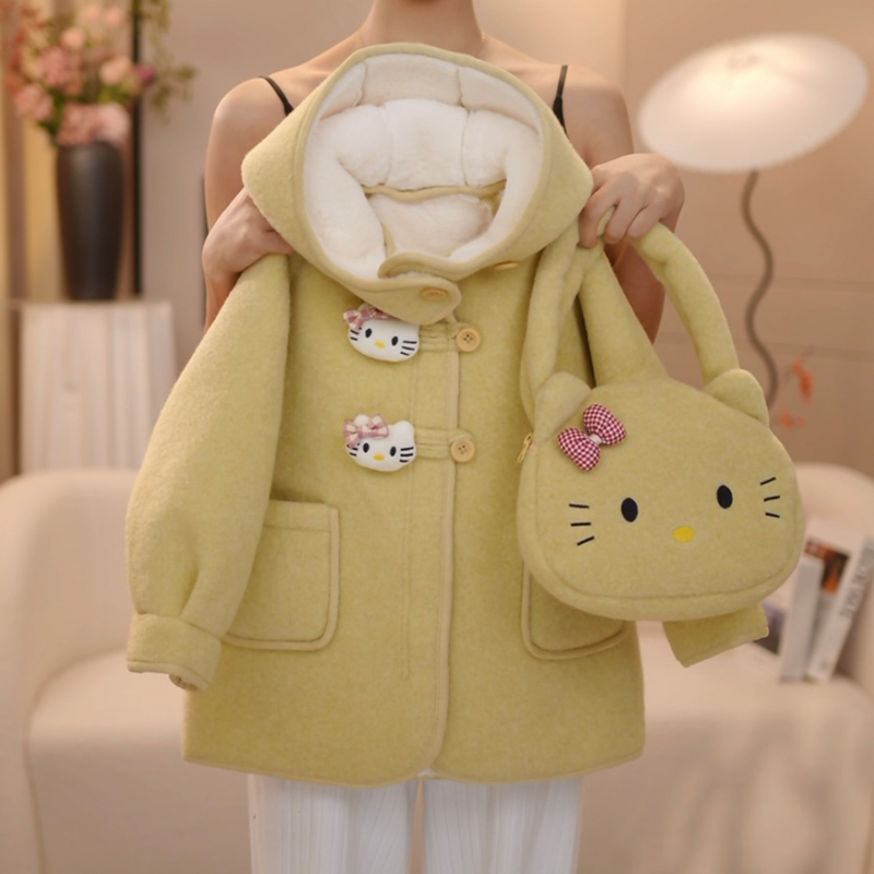 女童外套秋冬款2025新款洋气儿童加绒加厚小女孩冬季开衫夹棉上衣