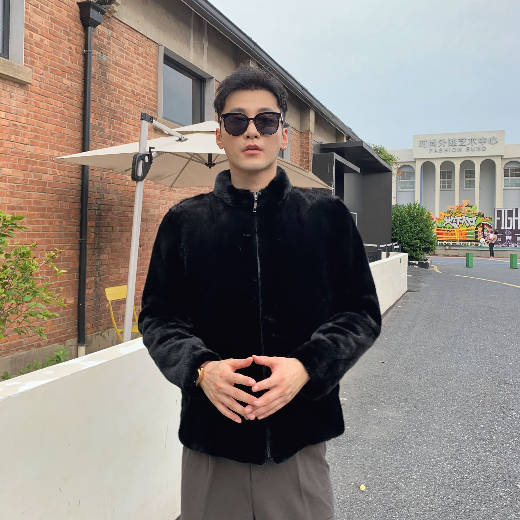 海宁休闲美国貂皮大衣外套新款男整貂真貂短毛水貂毛貂皮男款