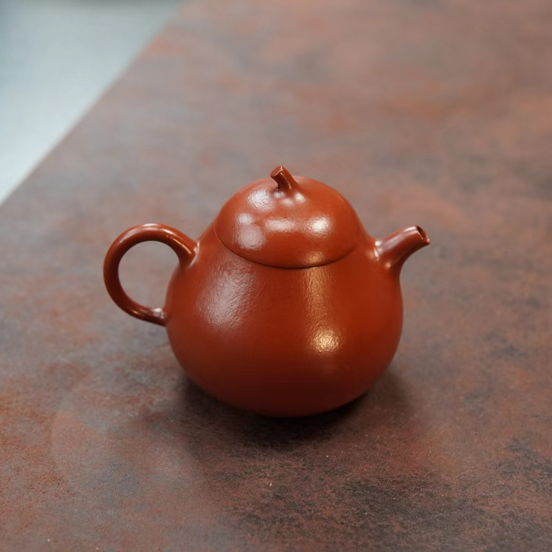 《茄瓜》大红袍 手工手制紫砂壶 120c