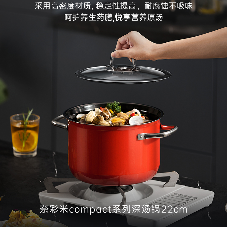 德国WMF福腾宝进口奈彩米汤锅炖锅煮汤20cm燃气电磁炉通用