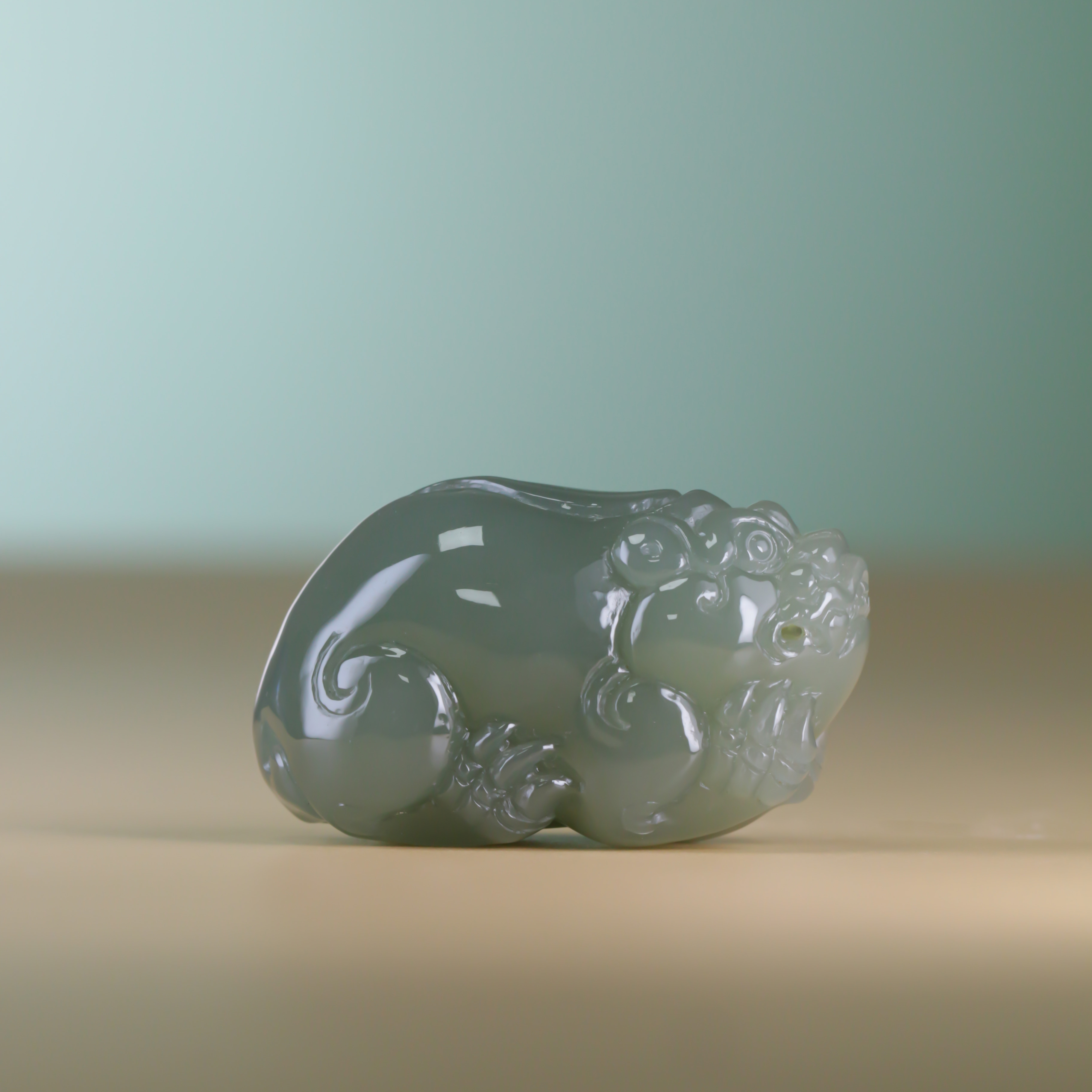 【倔老头工厂】和田玉天禄貔貅  守护神吊坠 青海 格尔木老料（配绳）