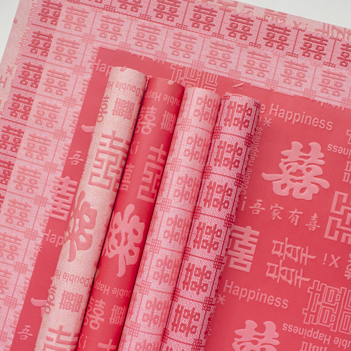 馨宝 立体双喜纸中式订婚鲜花花束包装纸手工DIY花店花艺资材