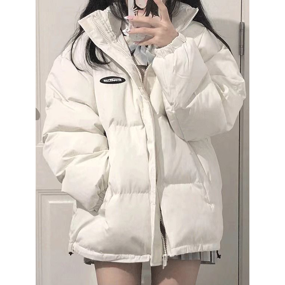 森馬短款白色羽绒服女冬季2023新款小个子宽松韩版加厚外套秋冬季