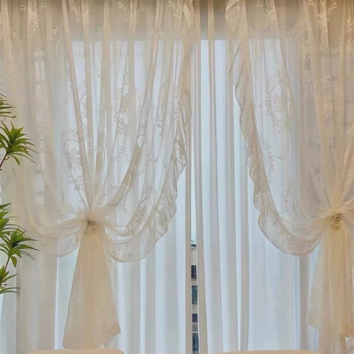 法式蕾丝现代轻奢网红绣花纱