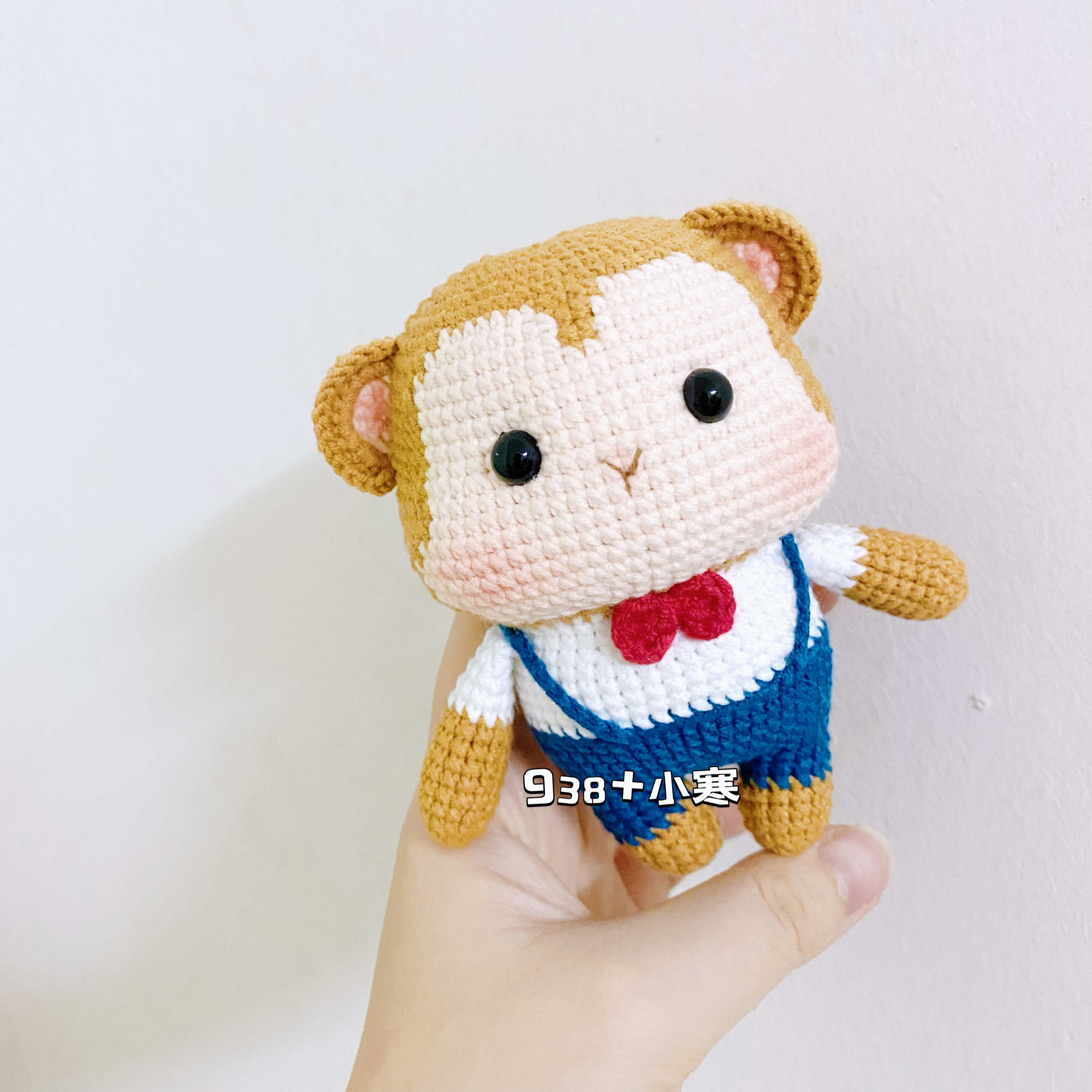 手工diy毛线钩织玩偶芝士小猴子绅士挂件钥匙扣送男女朋友礼物