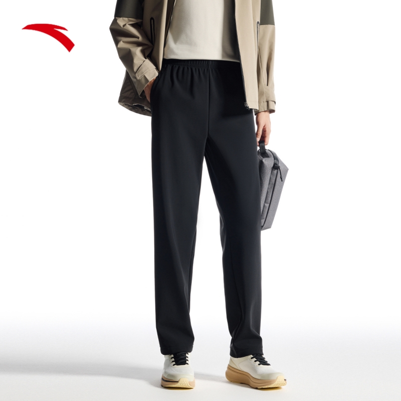 安踏运动长裤男士秋季新款健身跑步训练裤子直筒针织裤152447314