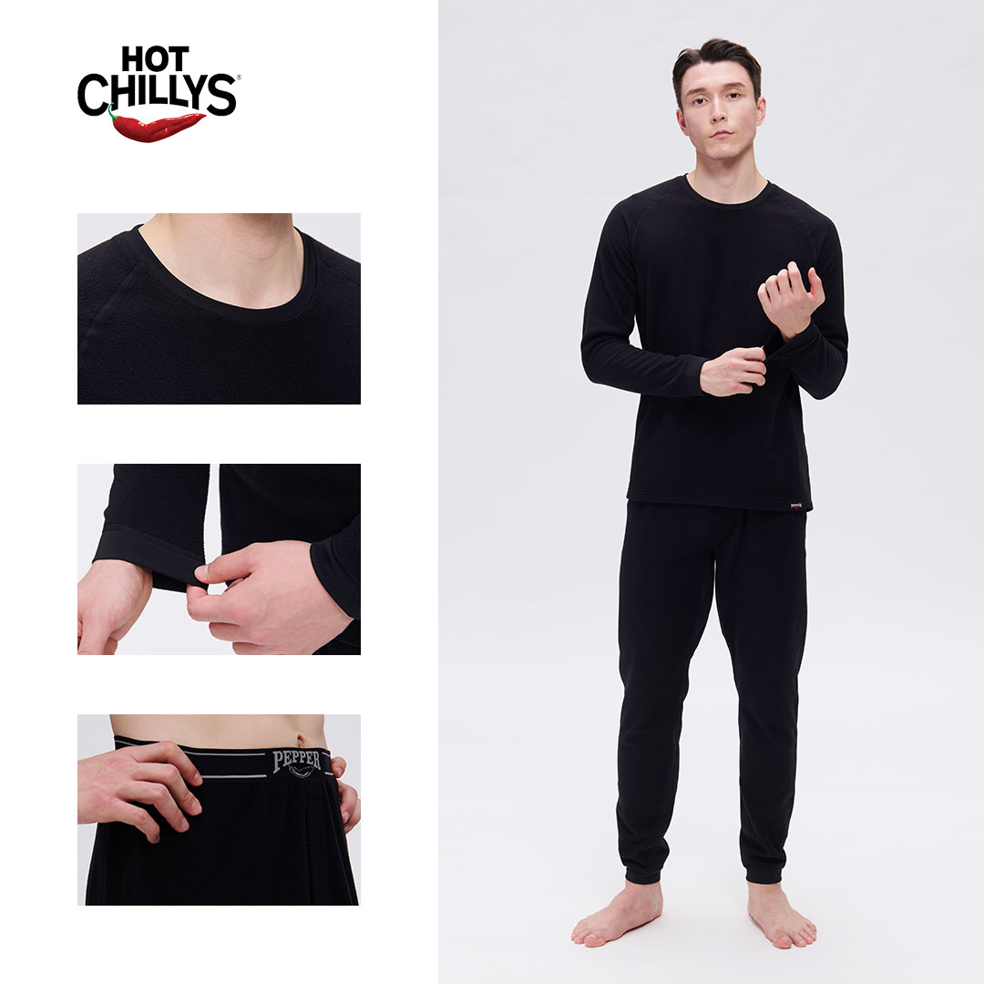 【贴肤保暖-30度】热椒10级加厚保暖内衣户外登山滑雪运动抓绒男款