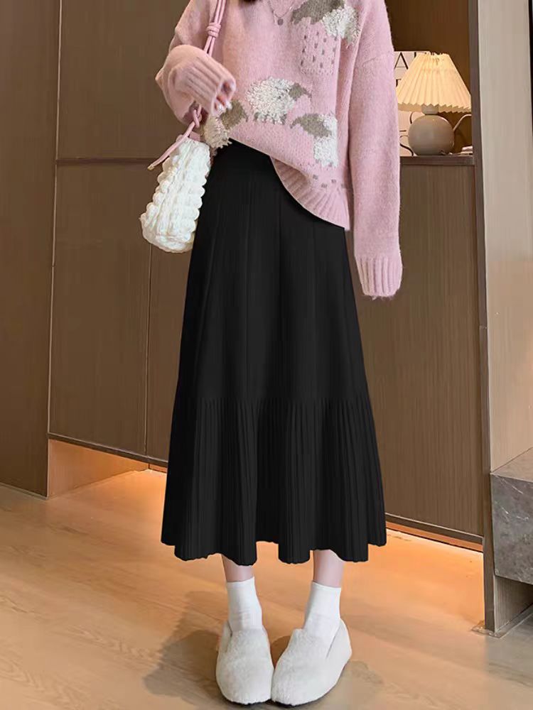 251-300针织半身裙香风款中长款