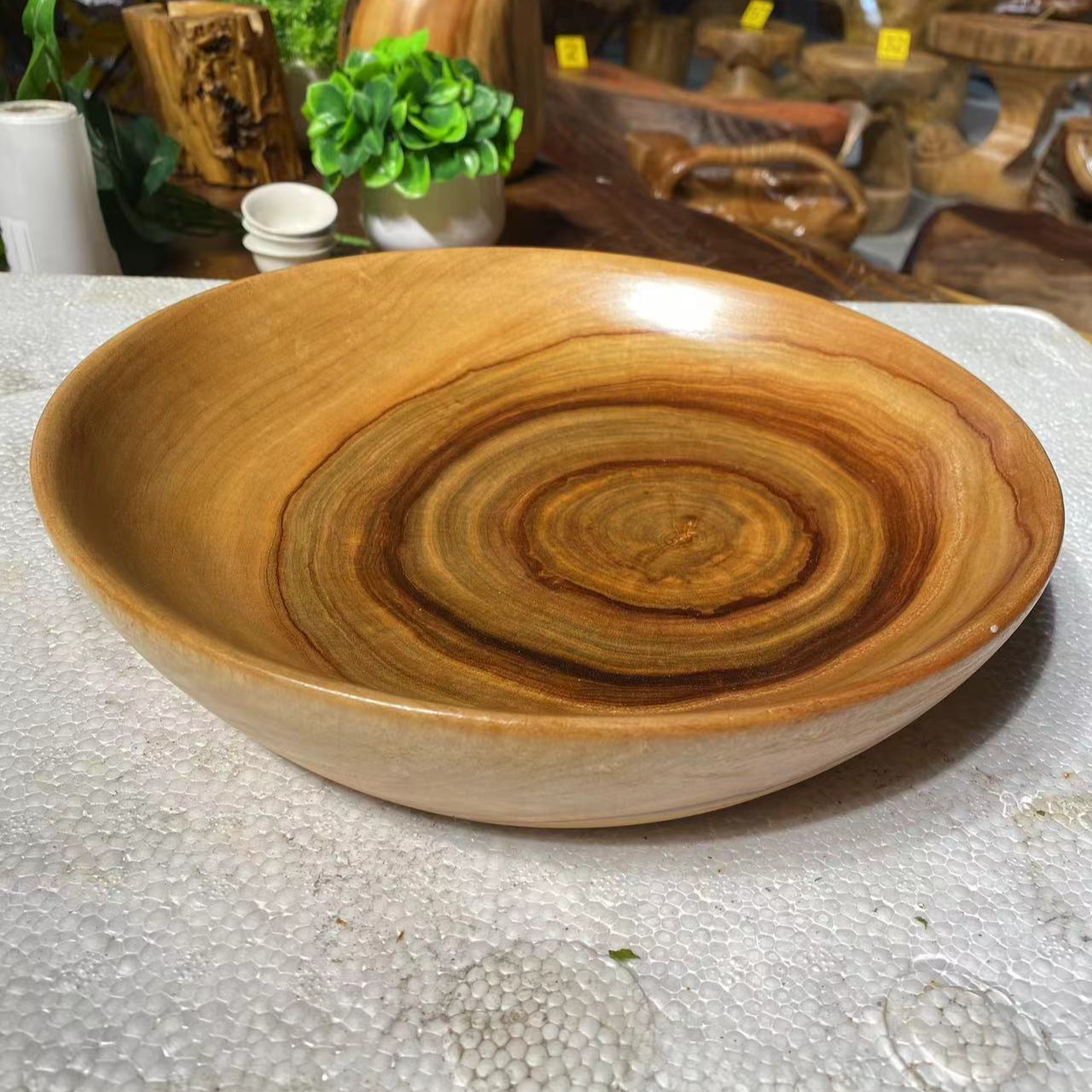 香樟木实木果盆盘子水果家用果盘（直播间一物一拍）