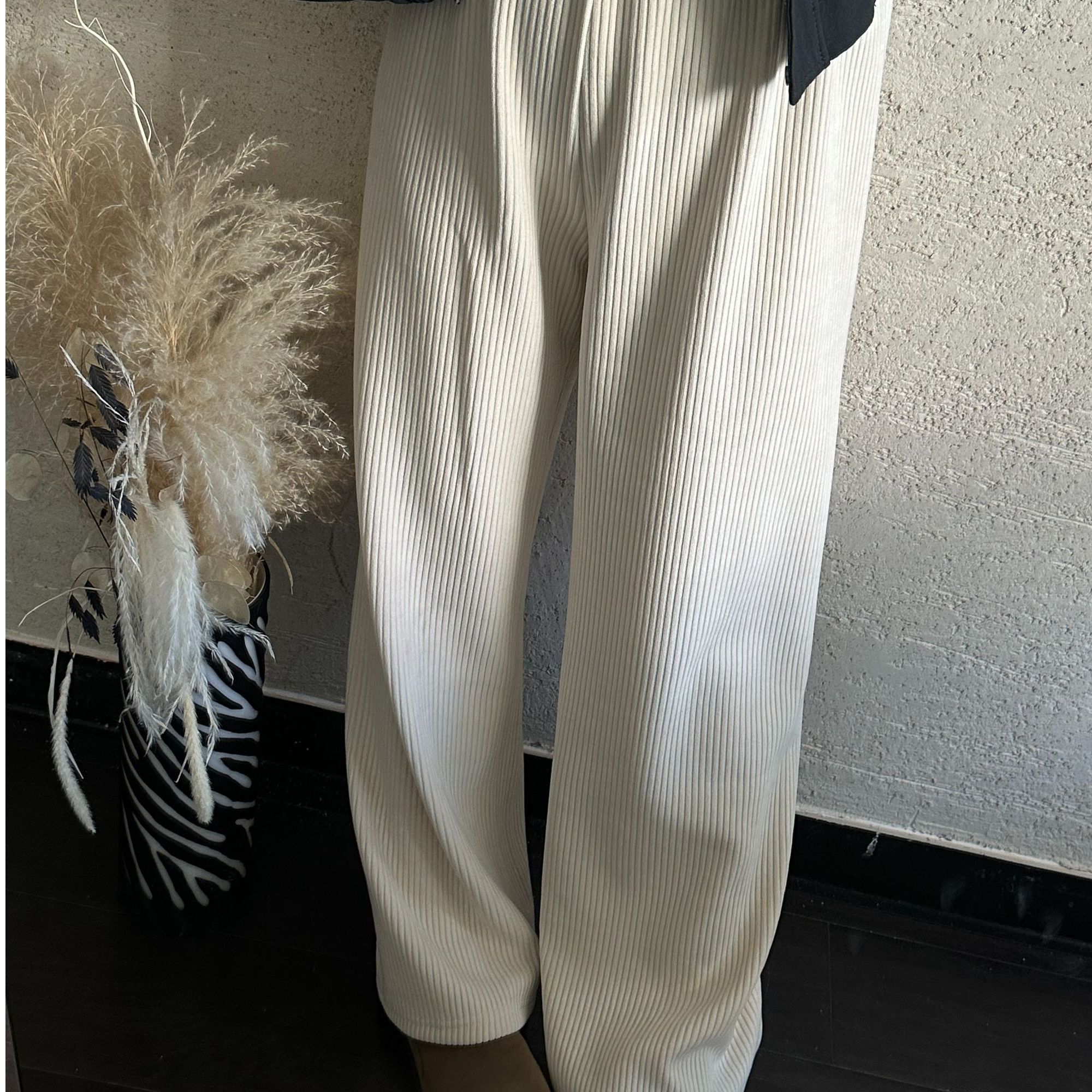 【 雨•美 推荐 】8291米色韩版舒适百搭垂感直筒裤