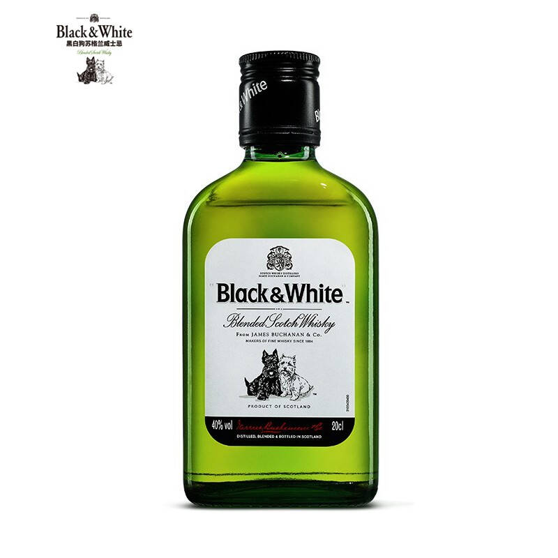 黑白狗 (Black&White) 洋酒 苏格兰 调配威士忌 200ml