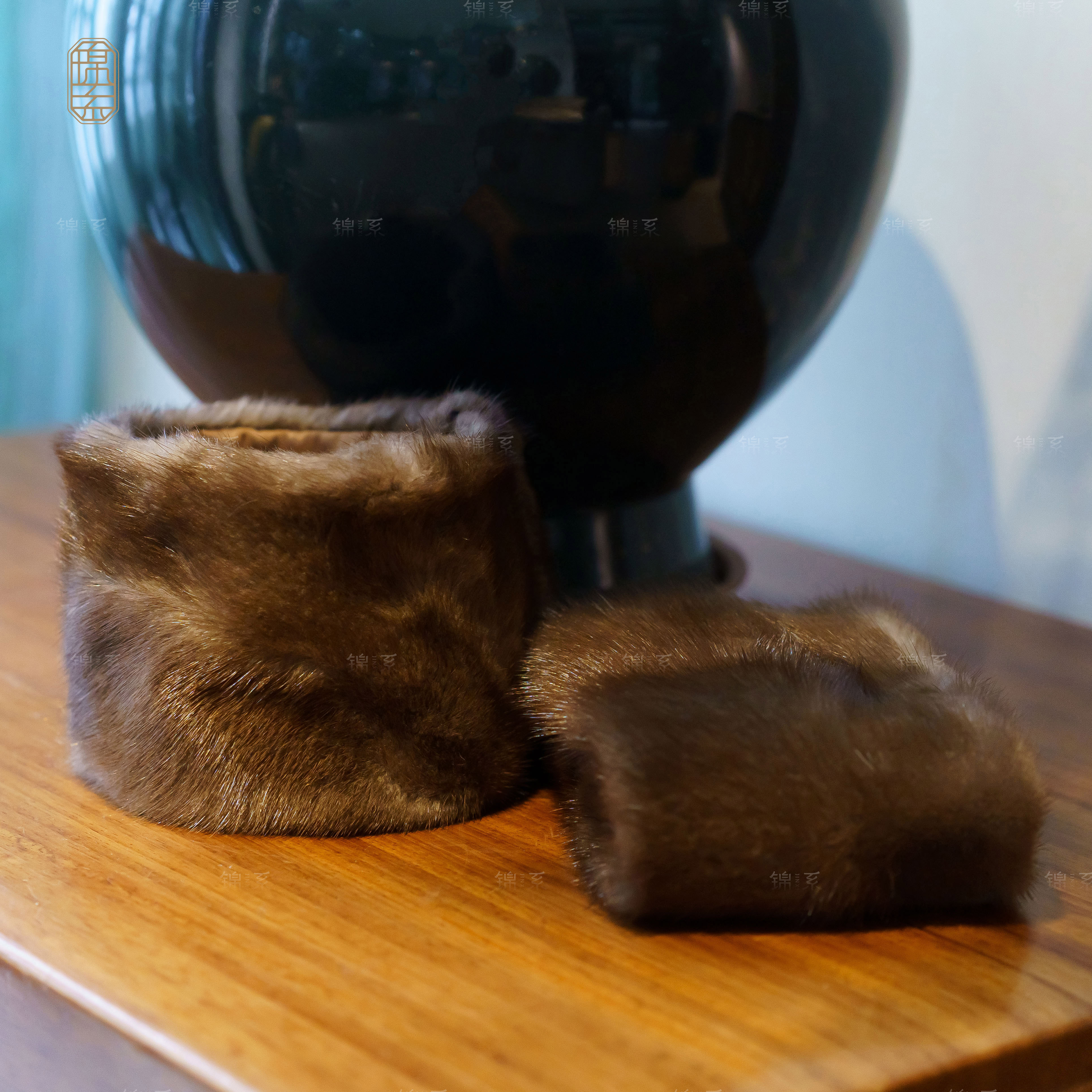 【新款~推荐】XK-1001水貂毛新中式国风桑蚕丝袖口