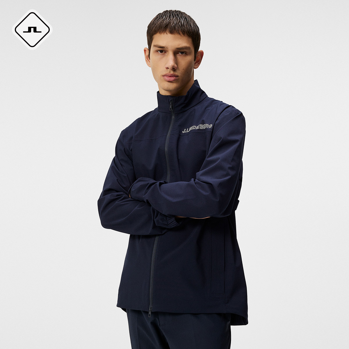 JLINDEBERG金林德伯格进口高尔夫防水双层透气弹力立领休闲男硬壳