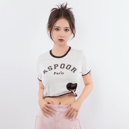 【ANY SPOOR】新款设计师时尚短款短袖T恤73BA03