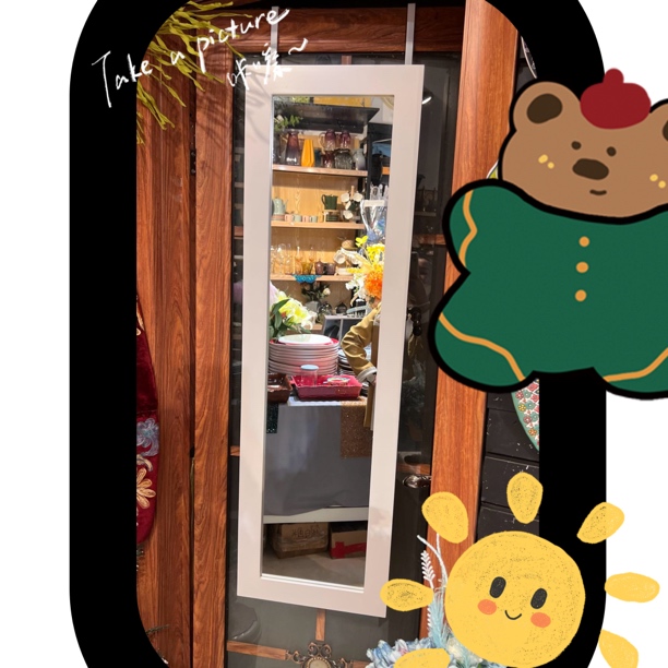 《新疆发顺丰》带灯首饰镜柜镜收纳梳妆镜镜子卧室便携家用两用精美