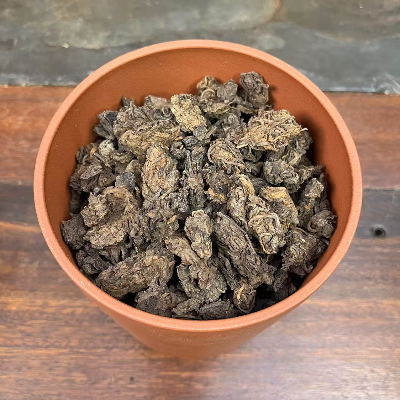 【徐姐茶仓】2005年 兴海 自然沱（老茶头）熟茶 500g+紫砂茶叶罐