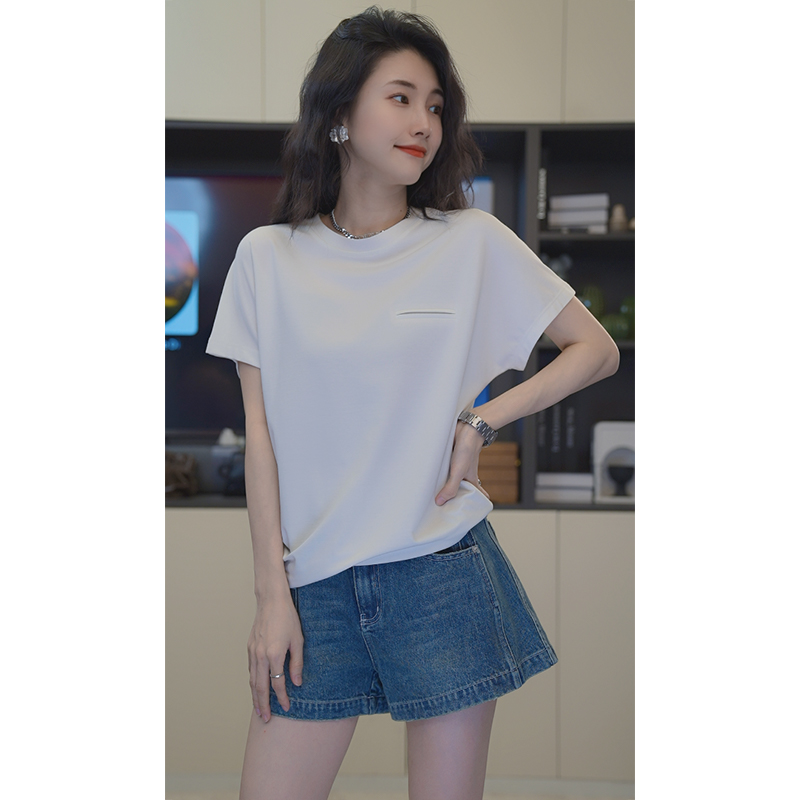 小乖逃D新款白色T恤薄款夏季TB短袖简约t恤休闲240123