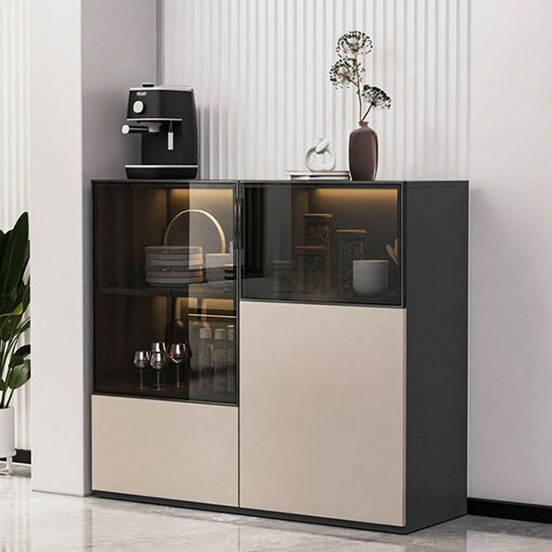 轻奢餐边柜酒柜家用落地茶水柜客厅上档次小户型靠墙收纳储物柜子