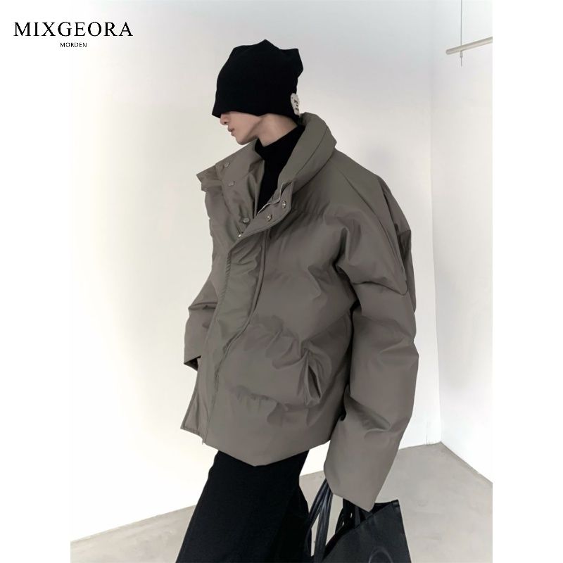 波司澄波司橙羽绒服MIXGEORA韩国小众pu皮羽绒服外套男女冬季高级