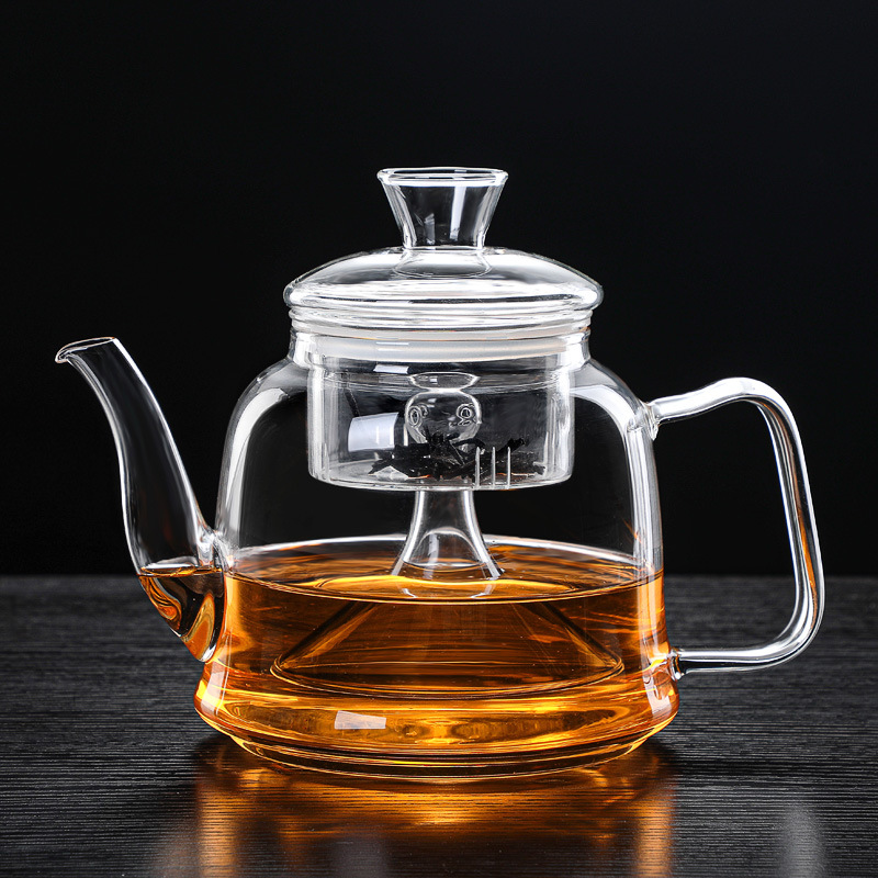 冷水壶加厚玻璃蒸茶壶煮茶壶耐高温蒸汽煮茶器电陶炉加热黑茶壶