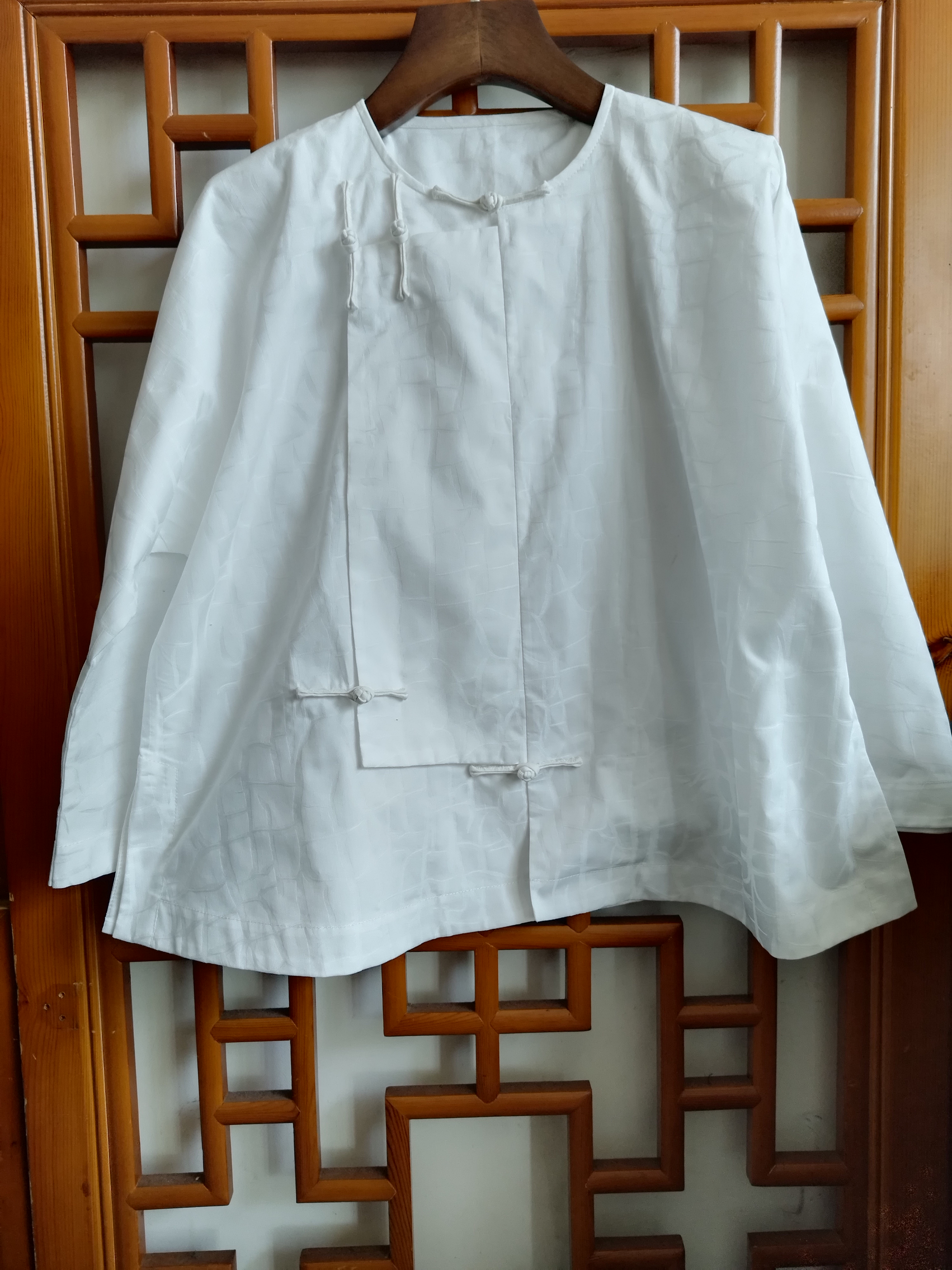 复古中国风纯色斜襟上衣