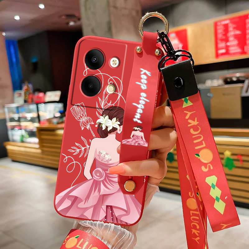 适用于opporeno9pro+手机壳PGW110防摔腕带oopr9+红颜opop软胶潮