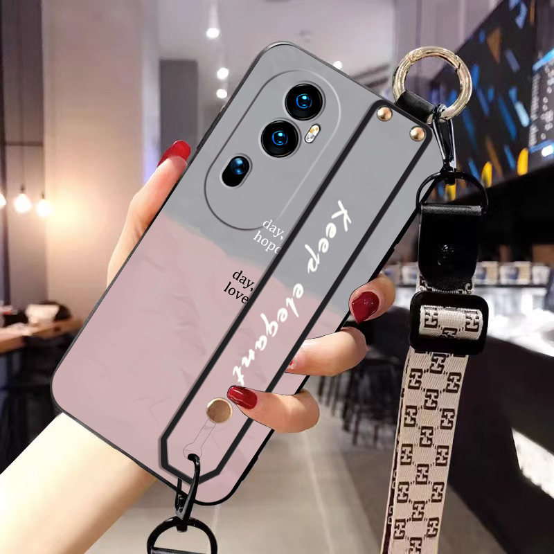 适用于opporeno11手机壳ren0 11腕带Rneo1l简约粉Reon 11。潮流女