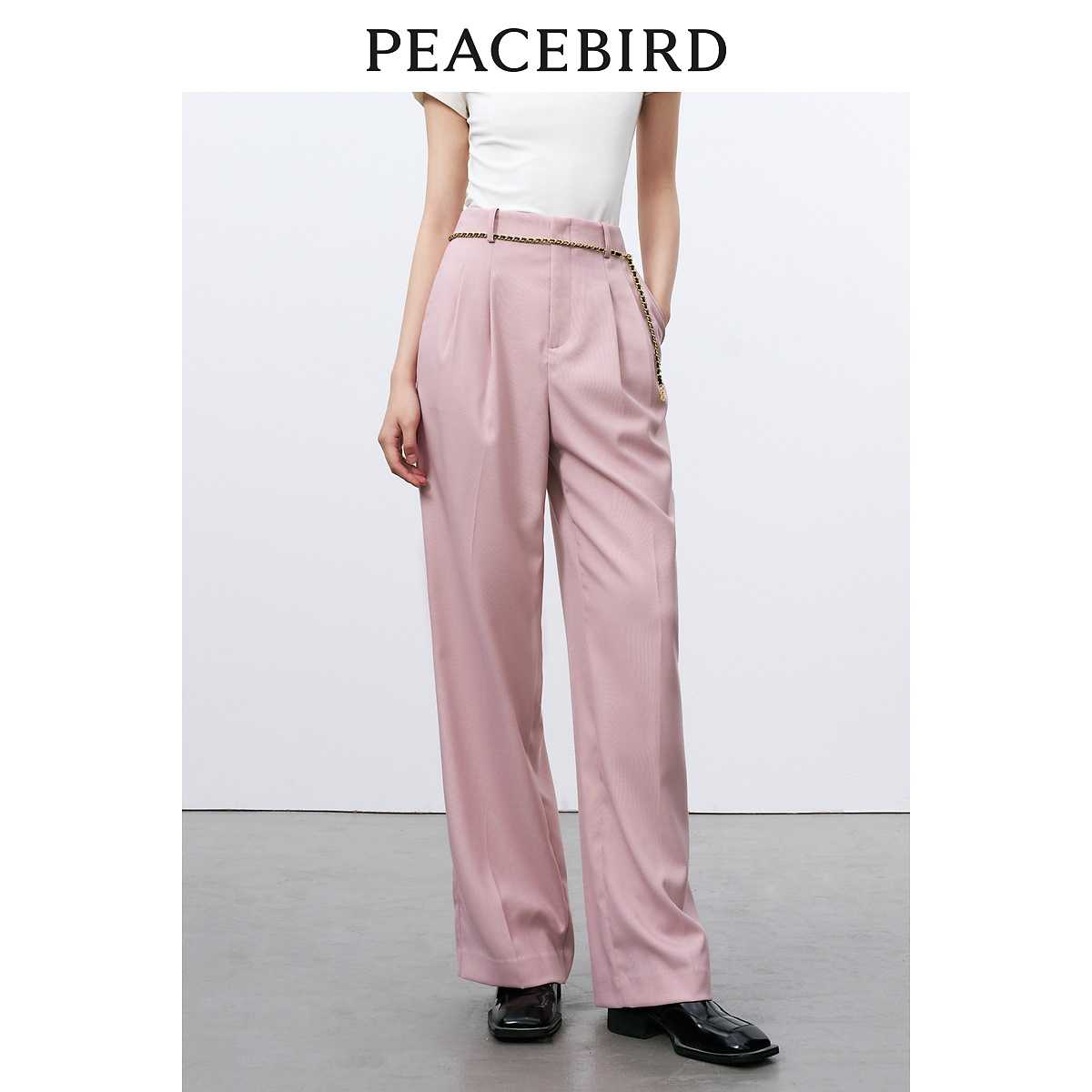 【粉丝专属】太平鸟简约阔腿西装裤2024年春季新款通勤A8GBE1166