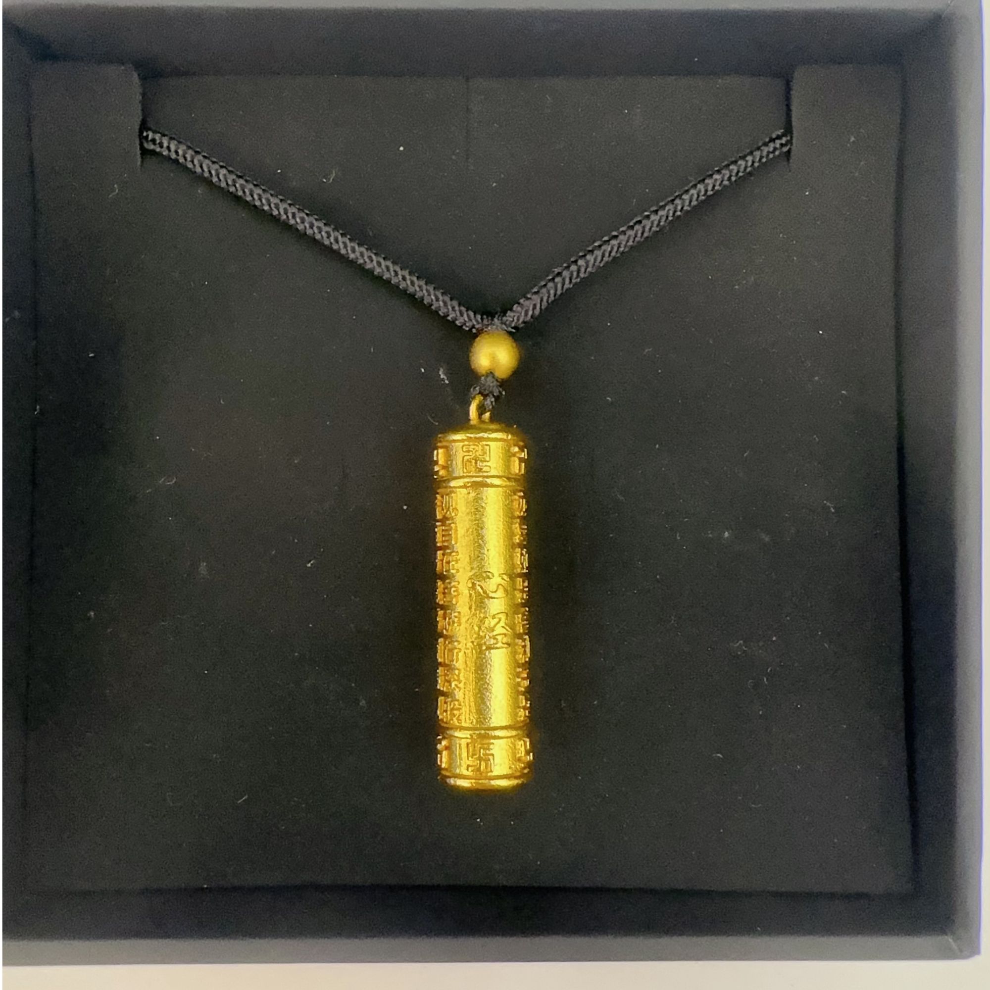 合金吊坠 心经柱男女同款实心立体雕刻吊坠气质时尚百搭