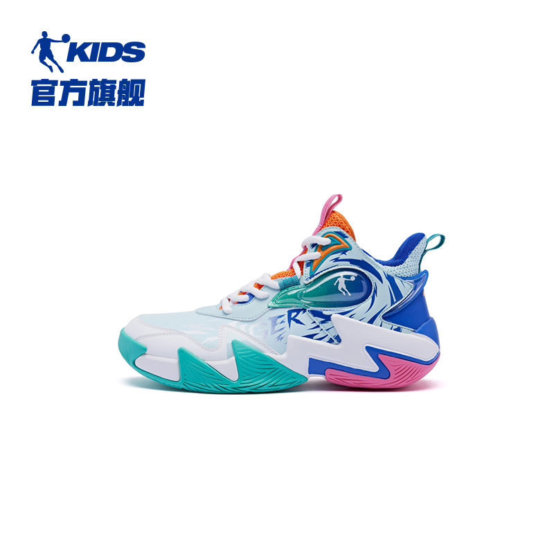 中国乔丹儿童童鞋2024秋冬新款男童大童篮球鞋减震实战QM3450113