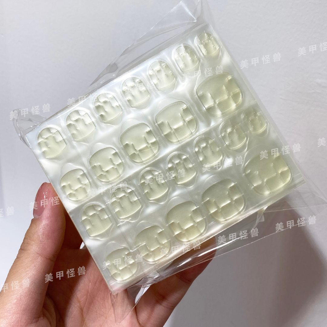 【30片装】加长加粘穿戴甲果冻黄胶（共720贴）