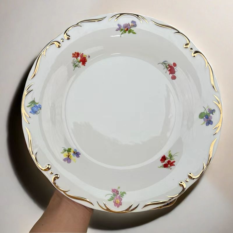 出口捷克新品尾货；欧式轻奢风格家用摆盘碟碗
