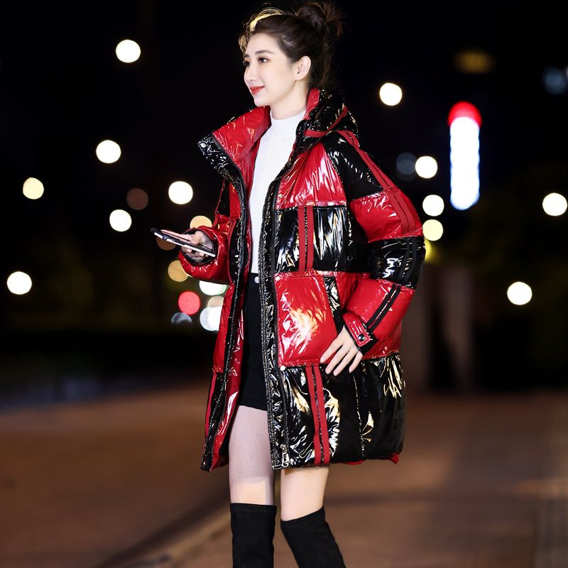 羽绒衣服XTXUANTEE免洗亮面羽绒服女款2024年冬季新款小个子韩版