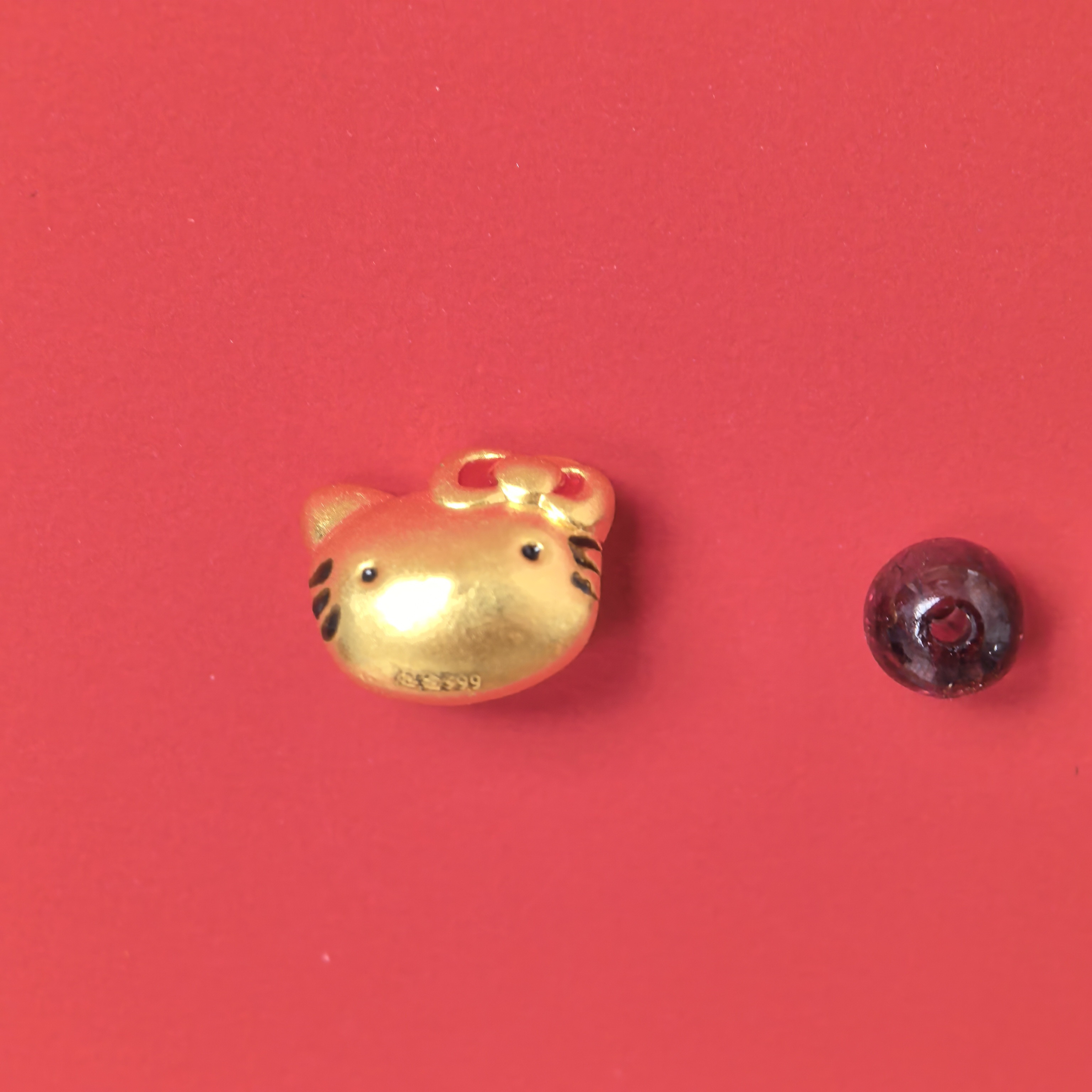 小Kitty猫可DIY石榴石戒指多样性发货（配件）-JFX1218