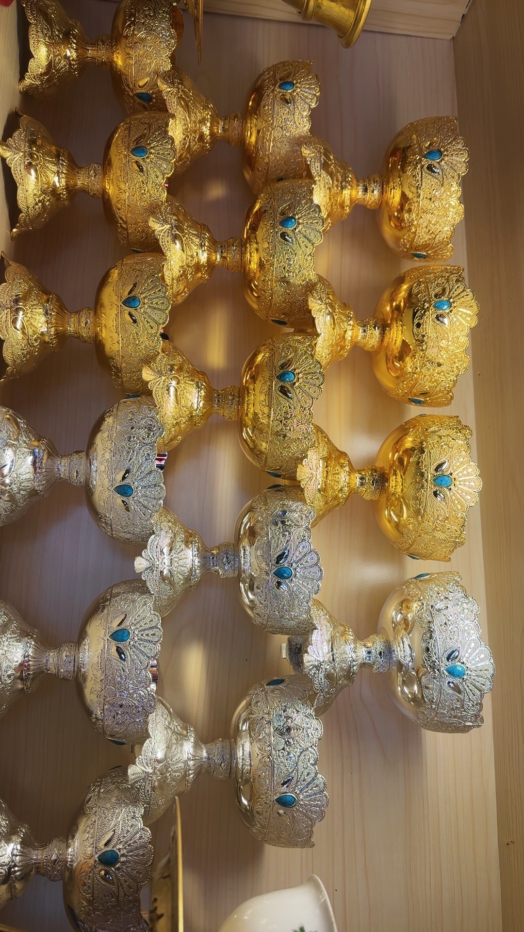 金色银色摆件精美（4金3银）