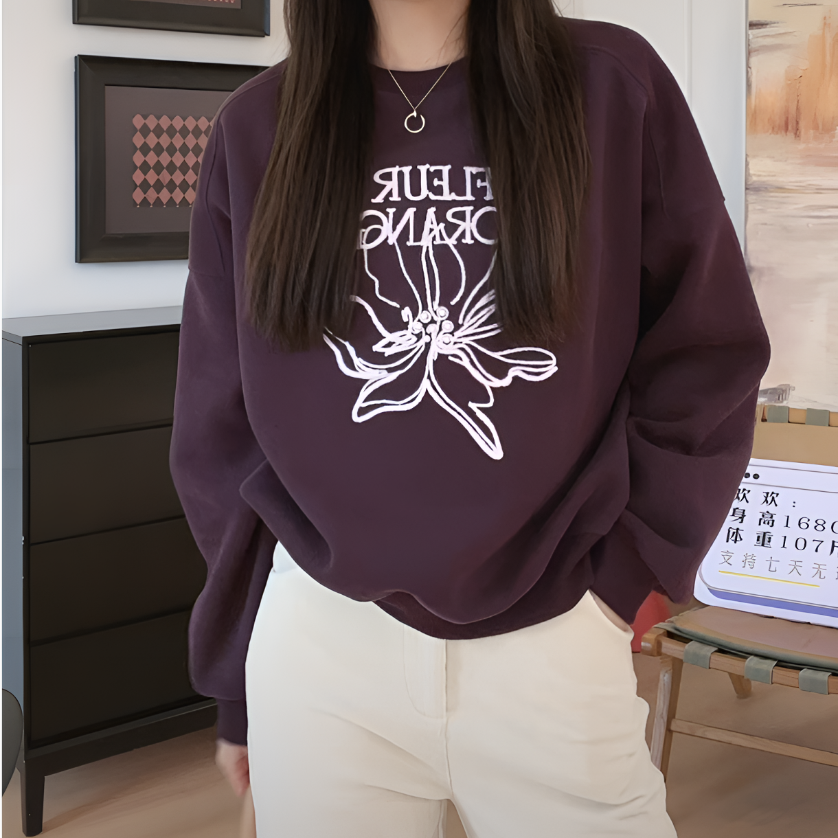 【YHH】秋冬休闲圆领珍珠刺绣加绒卫衣-YHW4906