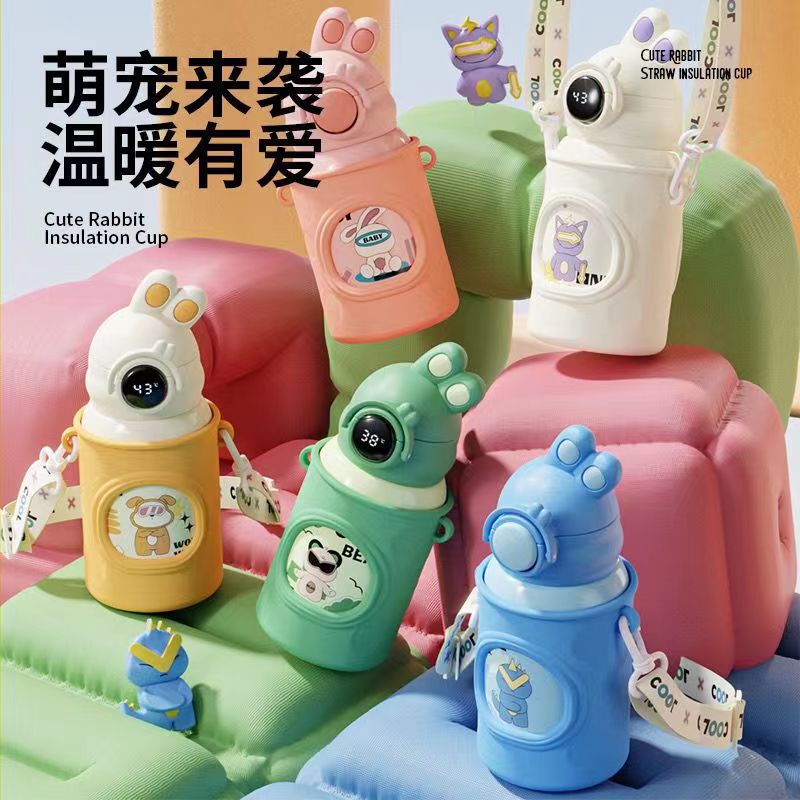 儿童保温杯316大容量水壶男女孩幼儿园 小学生上学专用带吸管水杯