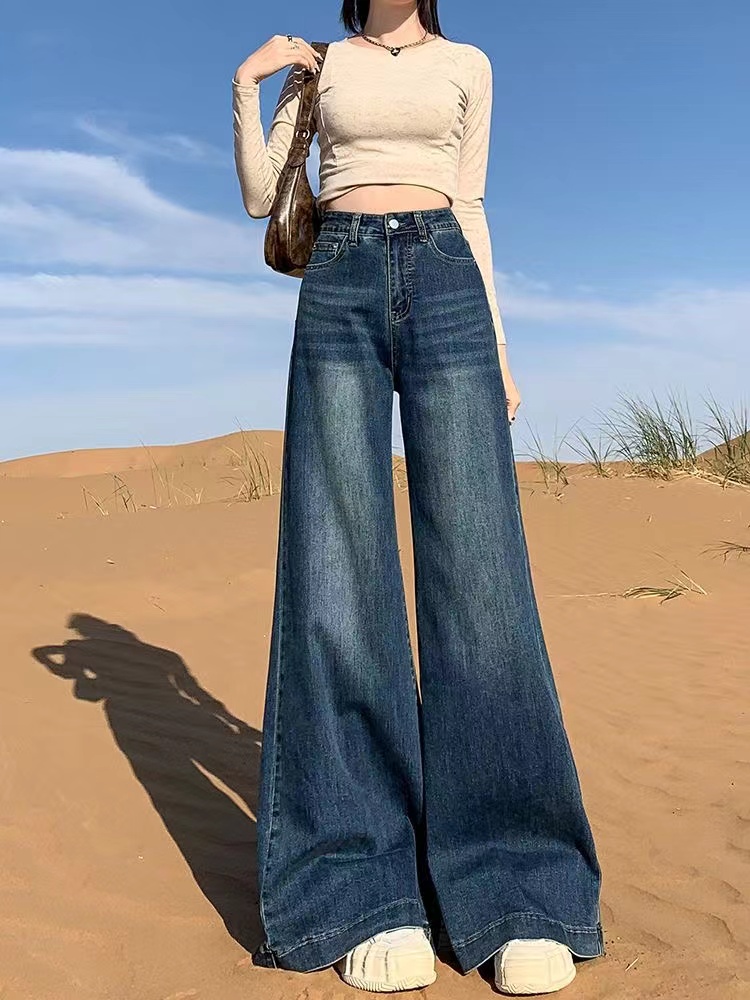 万佳 （哈）默认瑕疵介意勿拍牛仔长裤女