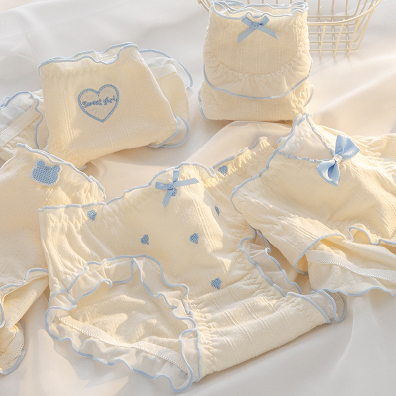 女童内裤纯棉中小学生三角裤中大童抑菌100%棉裤裆中腰少女裤衩底