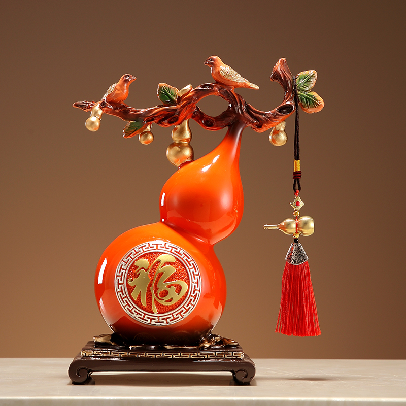 柿子葫芦摆件装饰品摆件家居酒柜家居客厅高档创意客厅上档次摆件