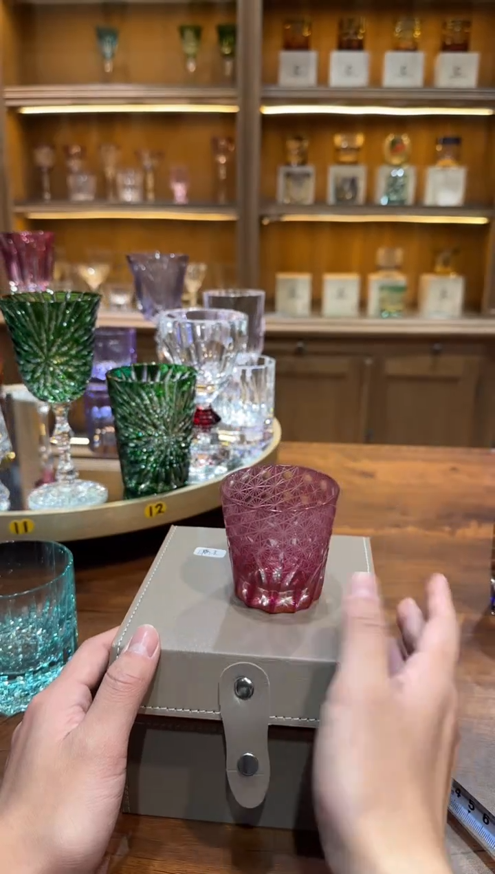 【闪购商品】套色水晶金红小清酒杯