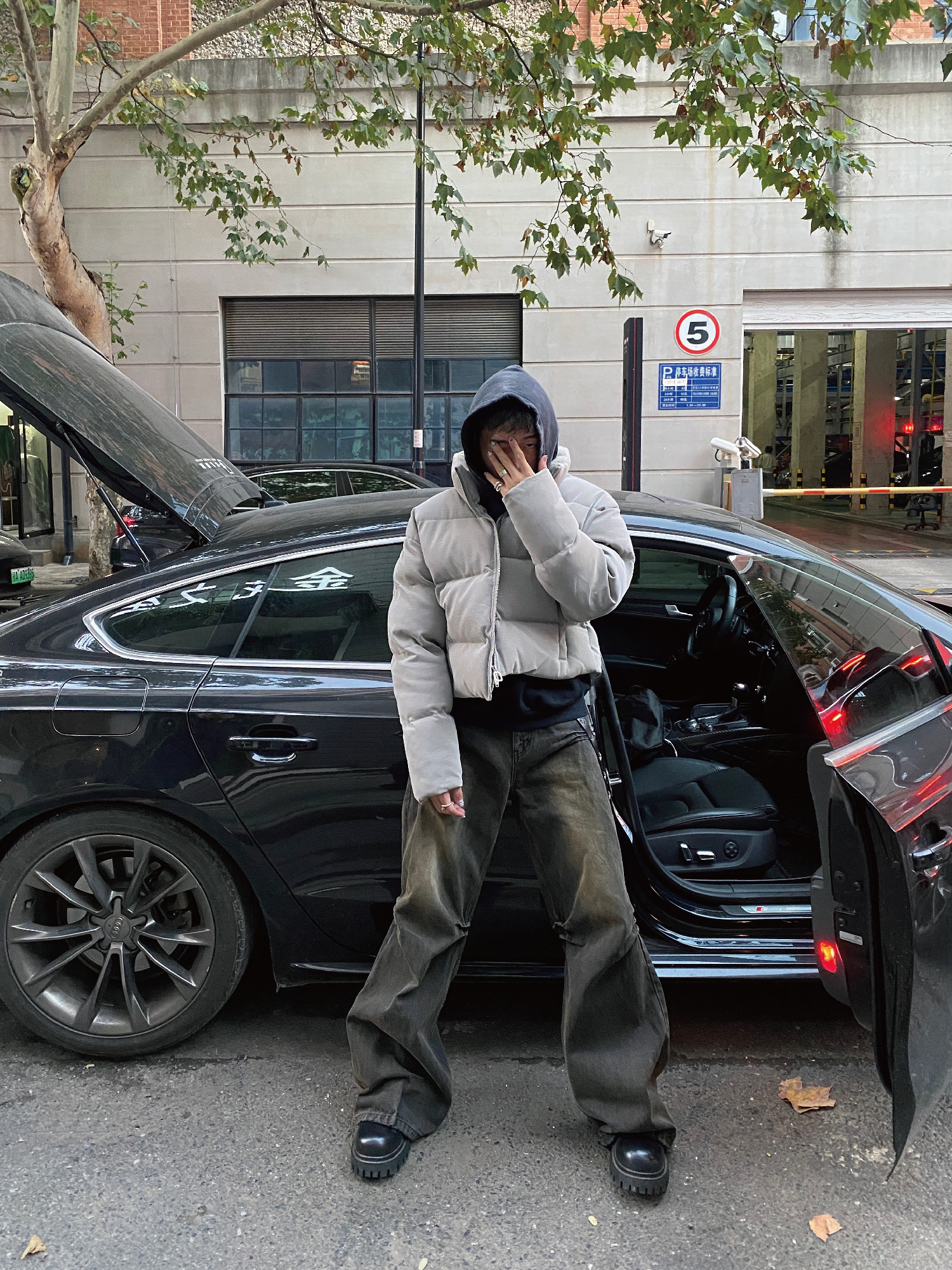 0113studio原创pu面包服冬季加厚保暖潮流短款棉衣