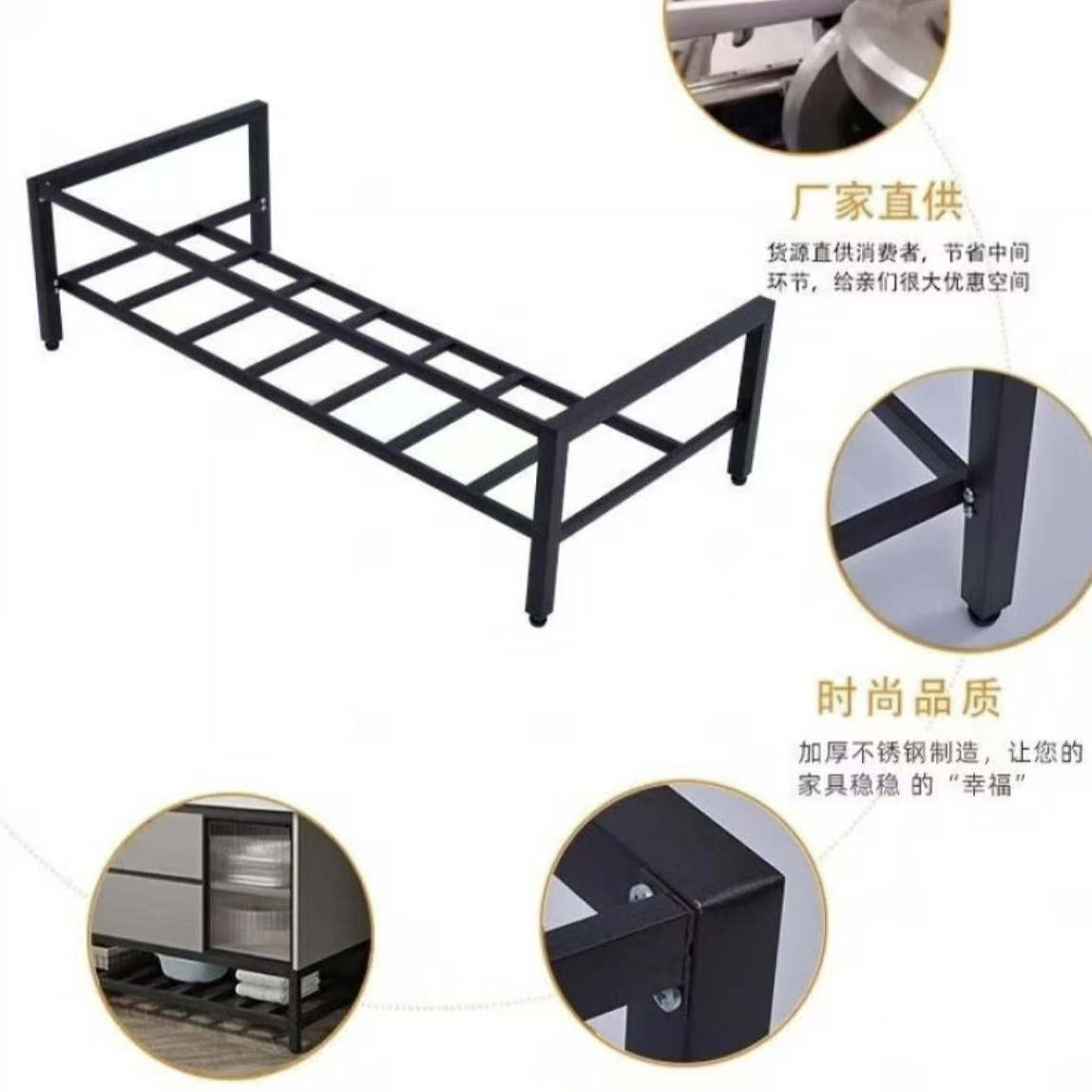 泓班浴室柜卫浴柜体落地支撑架不锈钢陶瓷防锈一体储物架组合柜